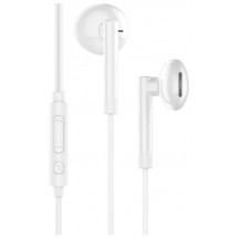 Наушники внутриканальные HOCO M53, Exquisite sound, микрофон, кнопка ответа, регулятор громкости, кабель 1.2м, цвет: белый (1/21/210)